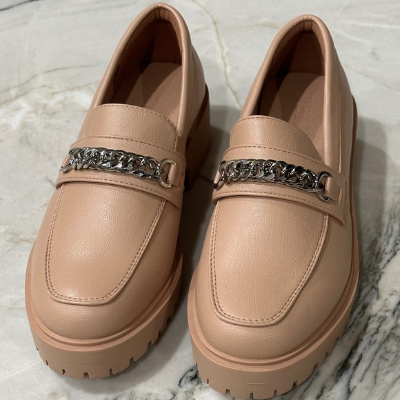 YETIER Platform Womens Loafer Leather Slip-Ons Round Toe Chunky Loafer Size 7 - Picture 1 of 3